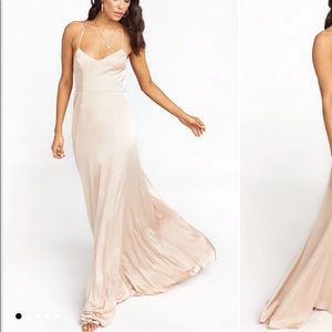Godshaw Goddess Gown - Champagne Luxe Satin M